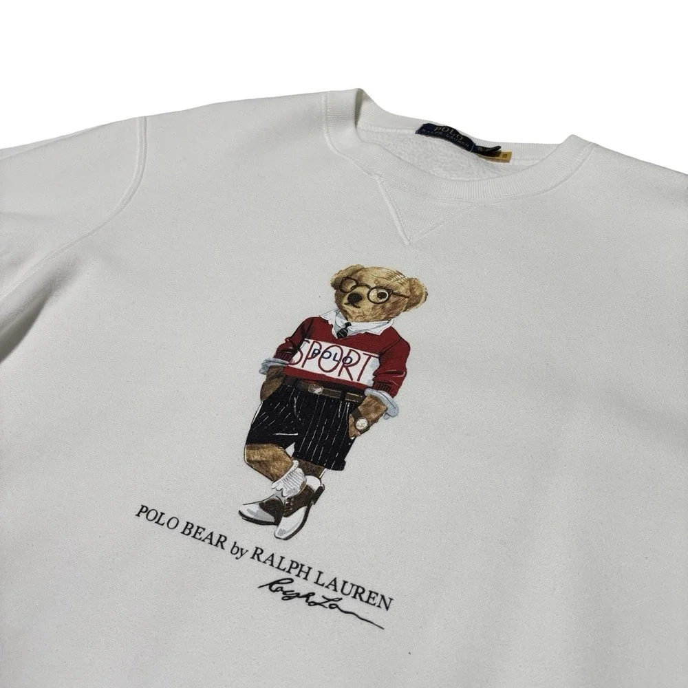 Polo Ralph Lauren Men's Polo Sport Preppy Bear Sweatshirt‎ Size XL 26 x 29